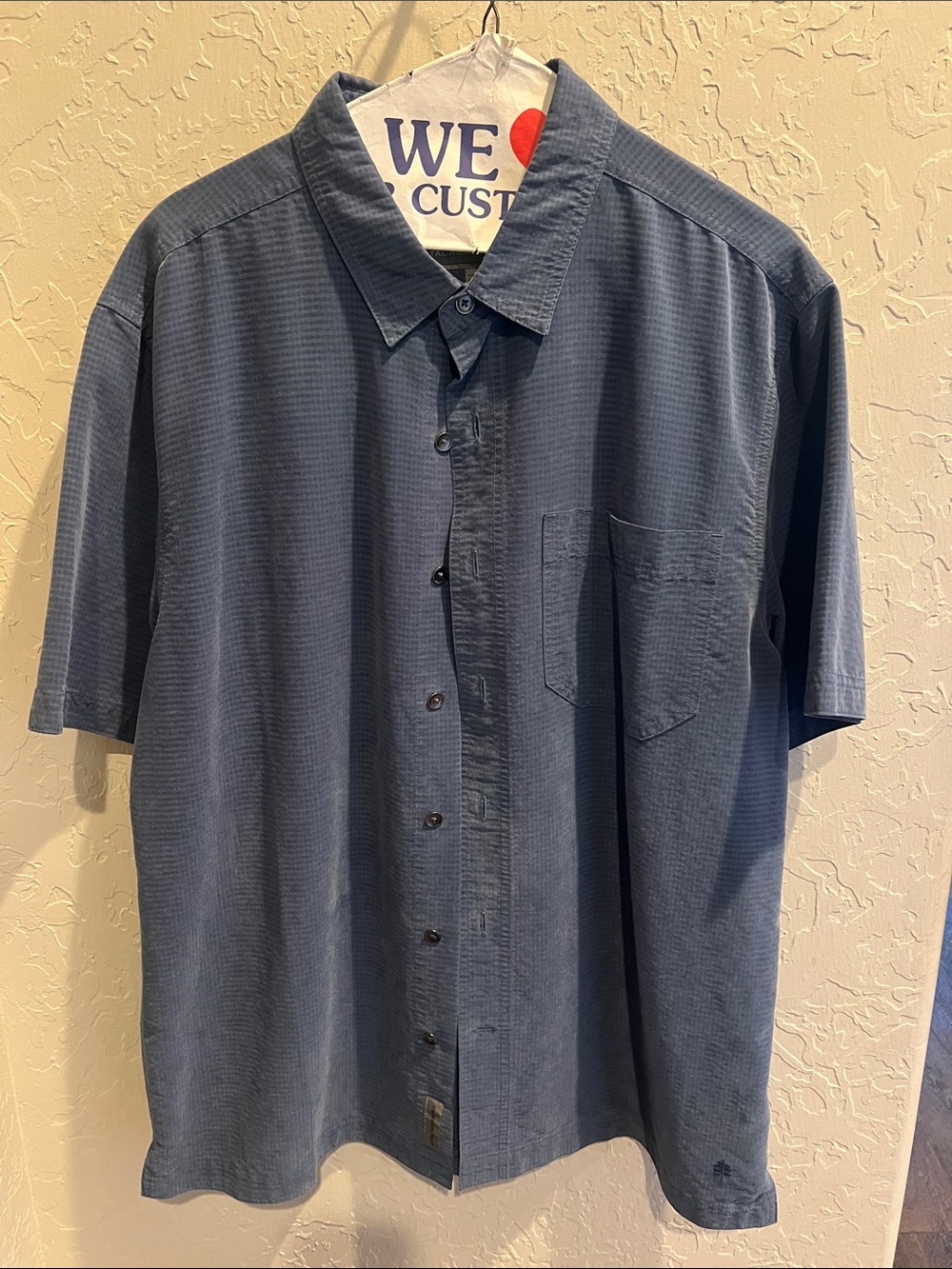 Royal Robbins Men's Short-Sleeve Button-Down Shirt - Navy Blue